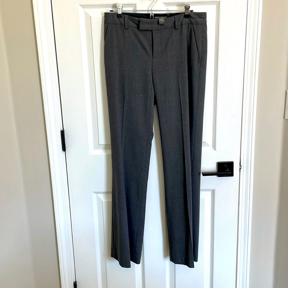 Grey Wool Pants - Banana Republic
